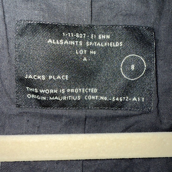 ALLSAINTS SPITALFIELDS leather belted vest. Size 8. - Picture 2 of 2